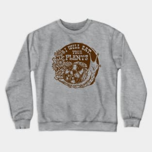 Snail Garden Battle Brown Crewneck Sweatshirt